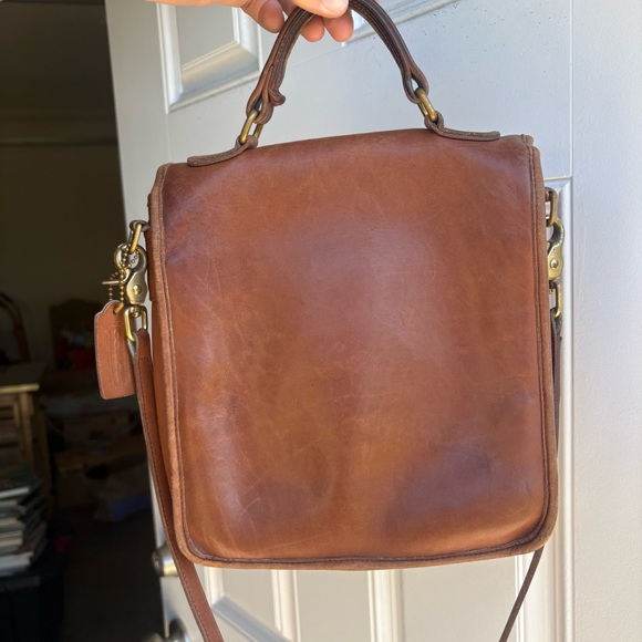 VTG Coach No. M5L-5130 brown leather messenger bag - Picture 5 of 7
